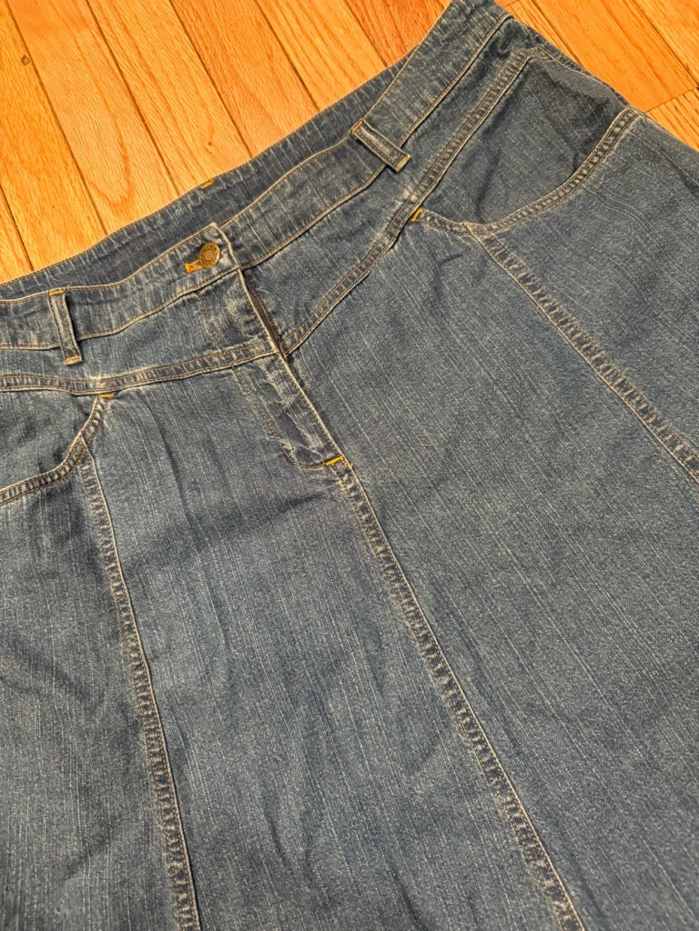 Jones New York Blue A-Line Denim Skirt
